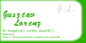 gusztav lorenz business card